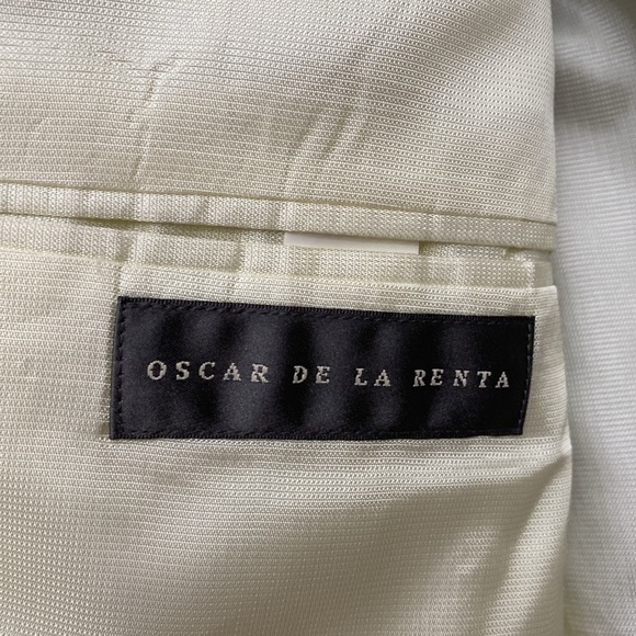 Oscar de la Renta Men's Blazer suit Jacket Sz 44 L Silk/Wool blend Event office - Picture 7 of 12
